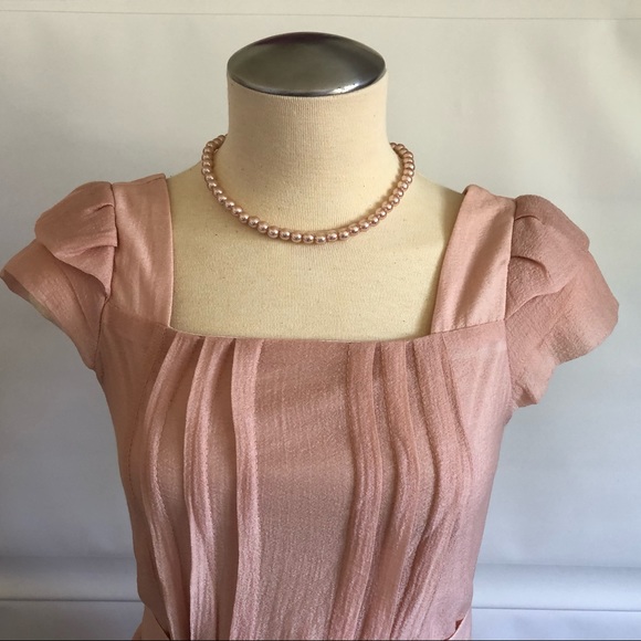 Peach colour light weight chiffon Dress Size: XS - Picture 9 of 11